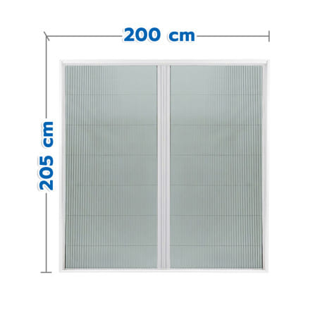 ชุดมุ้งจีบประตูอะลูมิเนียม พร้อมราง WINDOW ASIA  200x205 ซม. สีขาว_0
