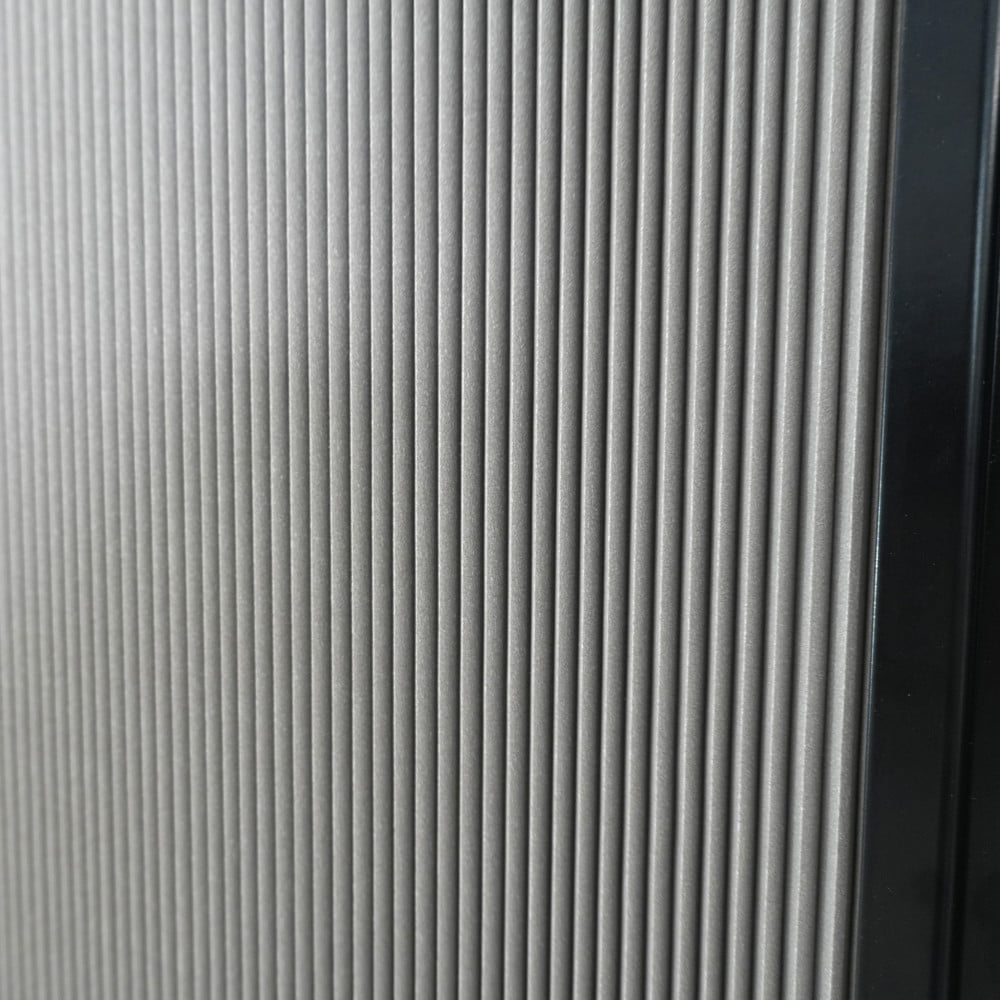 ชุดม่านจีบหน้าต่างอะลูมิเนียม พร้อมราง WINDOW ASIA 120x110 ซม. สีดำ