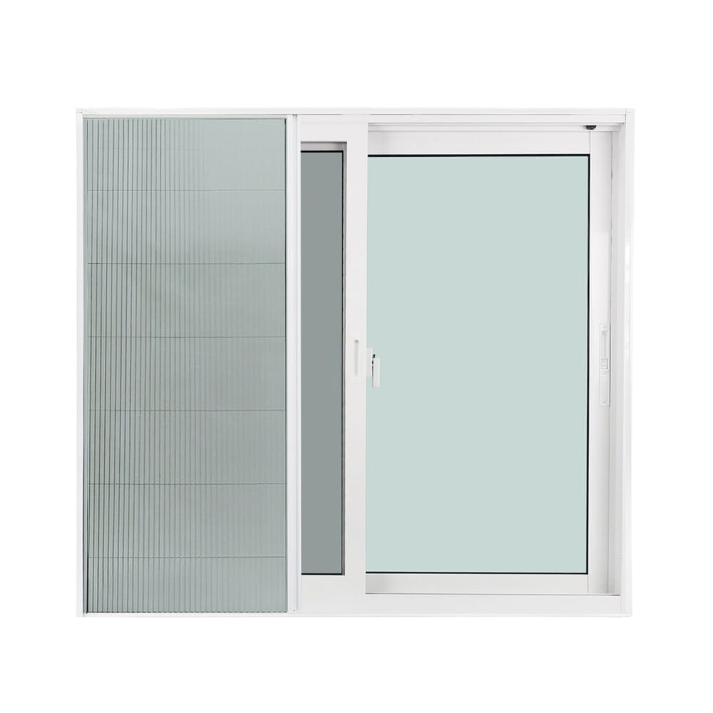 ชุดมุ้งจีบหน้าต่างอะลูมิเนียม พร้อมราง WINDOW ASIA  120x110 ซม. สีขาว