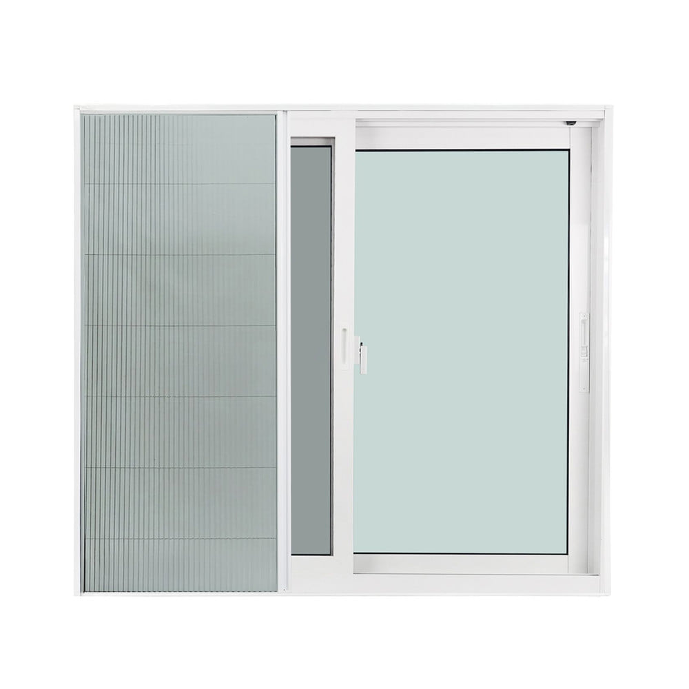 ชุดมุ้งจีบหน้าต่างอะลูมิเนียม พร้อมราง WINDOW ASIA  120x110 ซม. สีขาว