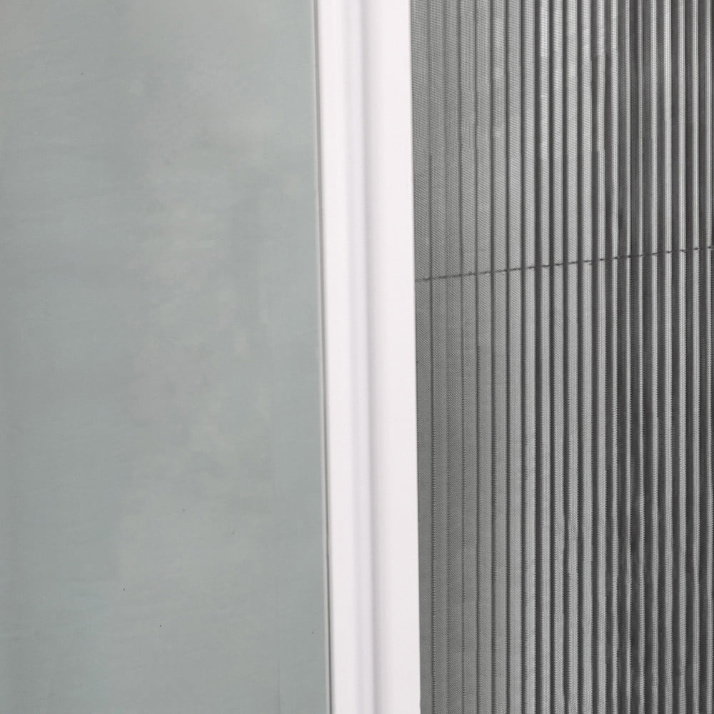 ชุดมุ้งจีบหน้าต่างอะลูมิเนียม พร้อมราง WINDOW ASIA  120x110 ซม. สีขาว