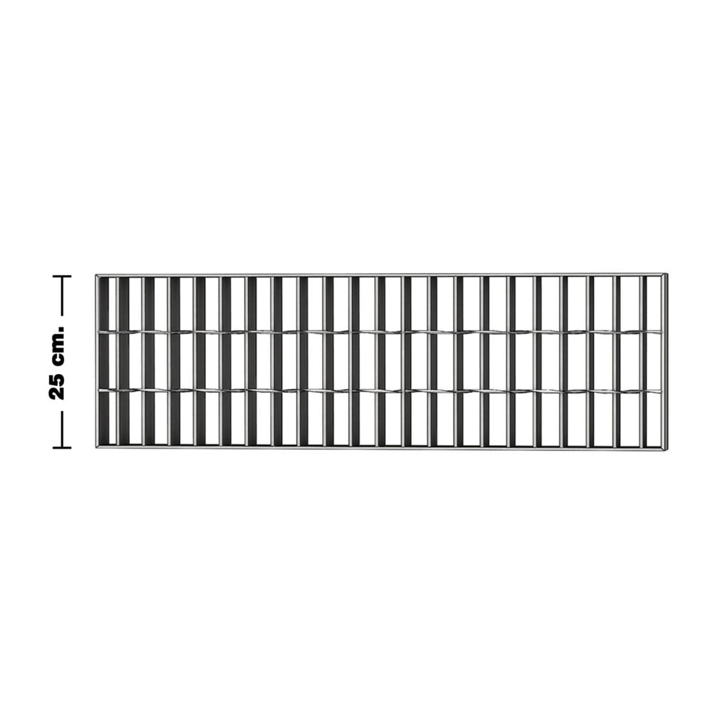 ตะแกรงรางน้ำเหล็ก ONGROUND 25x100x2.5 ซม. หนา 3 มม.
