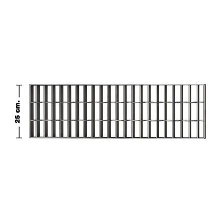 ตะแกรงรางน้ำเหล็ก ONGROUND 25x100x2.5 ซม. หนา 3 มม._7