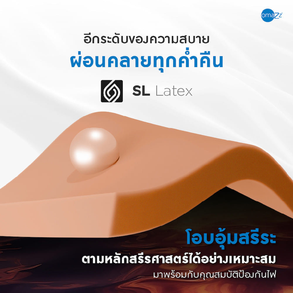 ที่นอนพ็อกเก็ตสปริง 6 ฟุต OMAZZ FIORENZA (พร้อมชุดเครื่องนอน 8 ชิ้น)