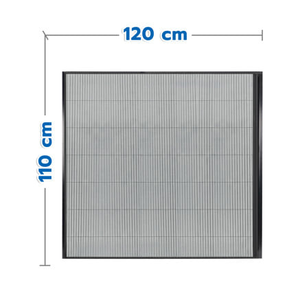 ชุดมุ้งจีบหน้าต่างอะลูมิเนียม พร้อมราง WINDOW ASIA  120x110 ซม. สีดำ_0
