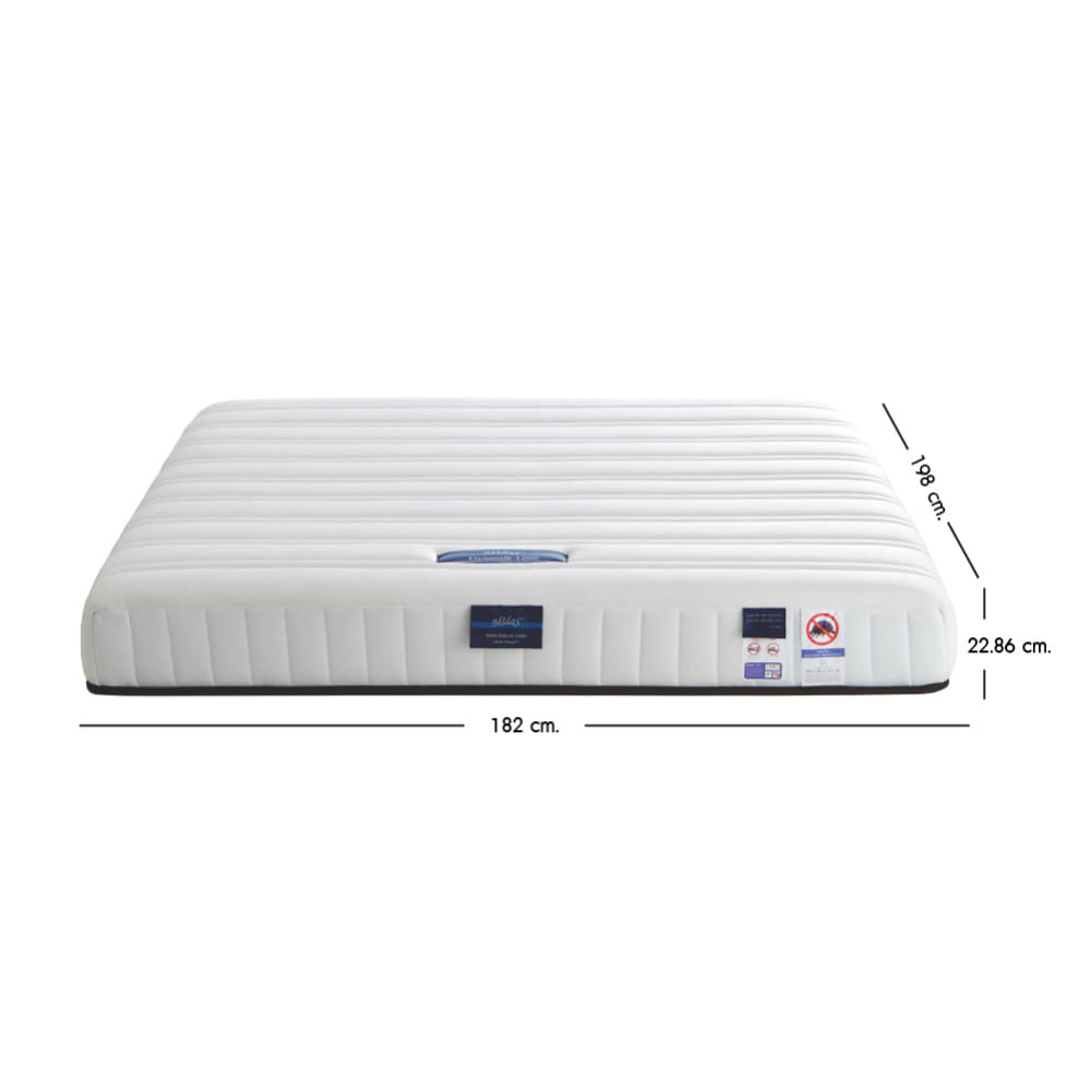 ที่นอนไฮบริด 6 ฟุต MIDAS DYNAMIK 1200 (พร้อมหมอนหนุน 2 ใบ)