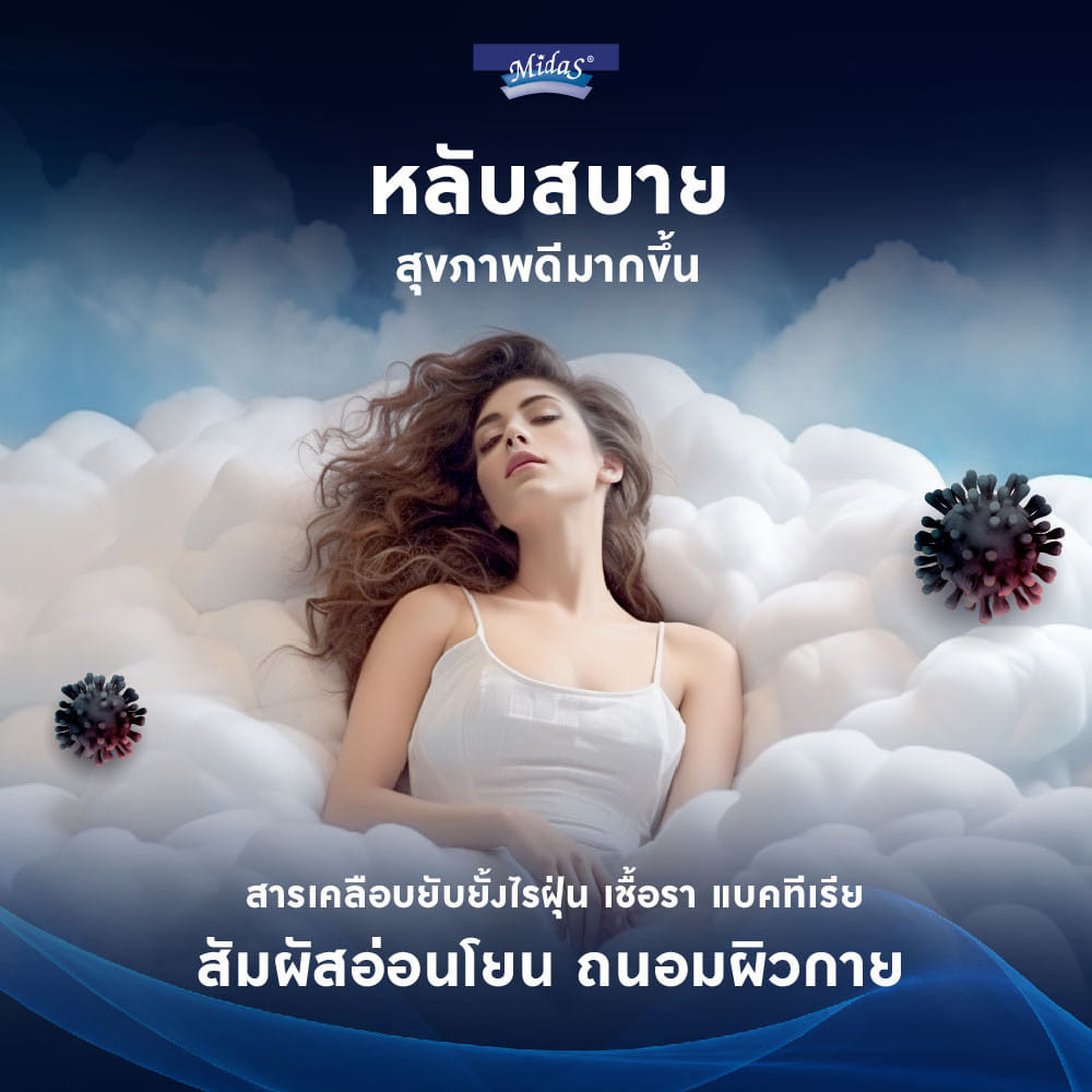 ที่นอนไฮบริด 3.5 ฟุต MIDAS DYNAMIK 1200 (พร้อมหมอนหนุน 1 ใบ)