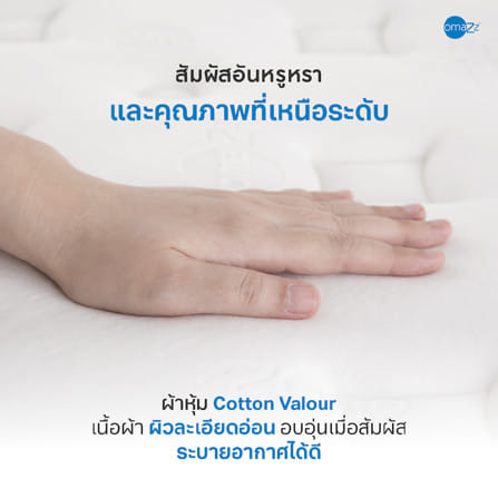 ที่นอนพ็อกเก็ตสปริง 3.5 ฟุต OMAZZ FIORENZA (พร้อมชุดเครื่องนอน 6 ชิ้น)_13