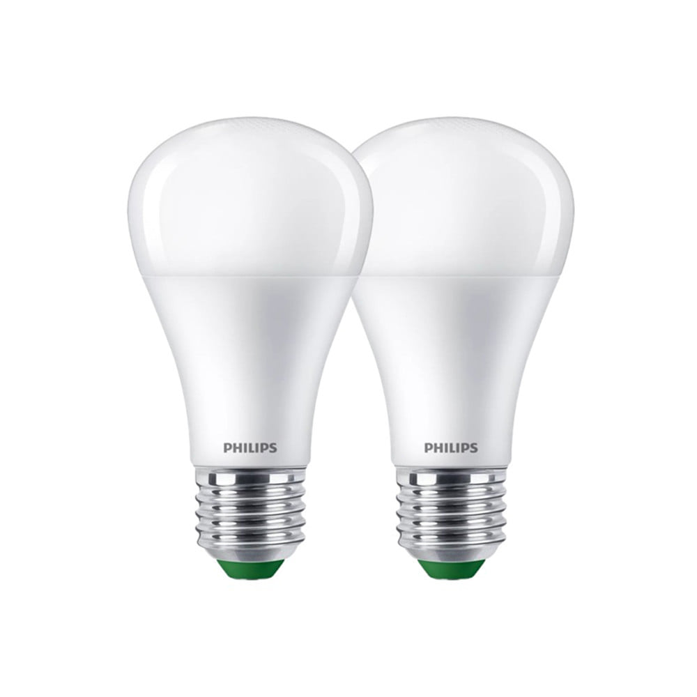 หลอด LED PHILIPS A60 ULTRA 10 วัตต์ WARMWHITE E27 (แพ็ก 2 ชิ้น)