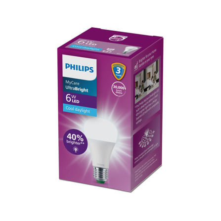 หลอด LED PHILIPS A60 ULTRA 6 วัตต์ DAYLIGHT  E27_2