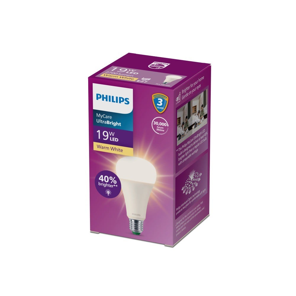 หลอด LED PHILIPS A75  ULTRA  19 วัตต์ WARM WHITE E27