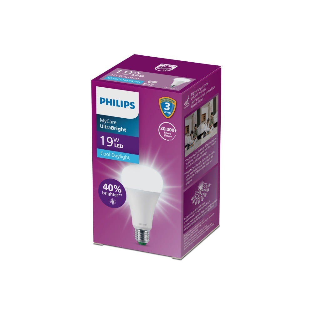 หลอด LED PHILIPS A75 ULTRA 19 วัตต์ DAYLIGHT E27