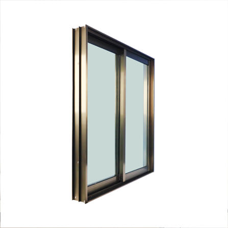 หน้าต่างบานเลื่อน อะลูมิเนียม S-S WINDOW ASIA ECO 100x100 ซม. สีชา_1
