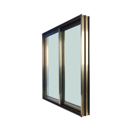 หน้าต่างบานเลื่อน อะลูมิเนียม S-S WINDOW ASIA ECO 100x100 ซม. สีชา_2