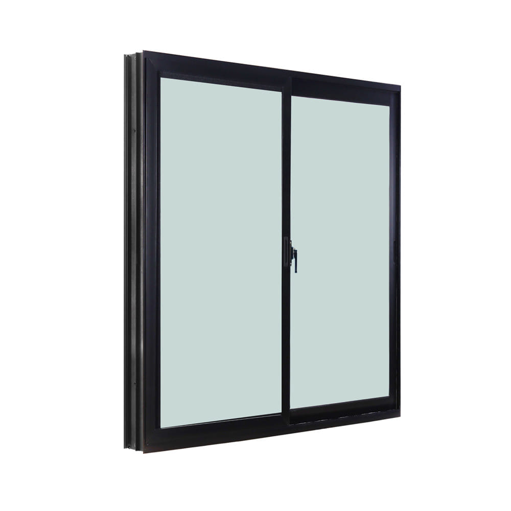 หน้าต่างบานเลื่อน อะลูมิเนียม S-S WINDOW ASIA ECO 100x100 ซม. สีดำ
