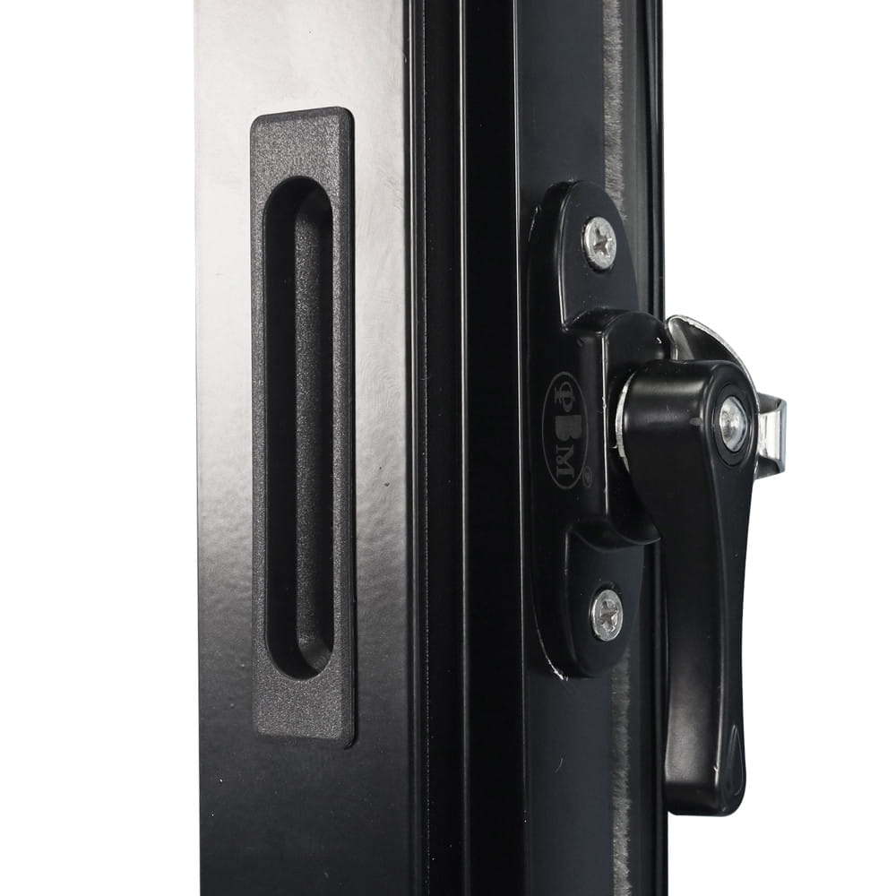 หน้าต่างบานเลื่อน อะลูมิเนียม S-S WINDOW ASIA ECO 100x100 ซม. สีดำ