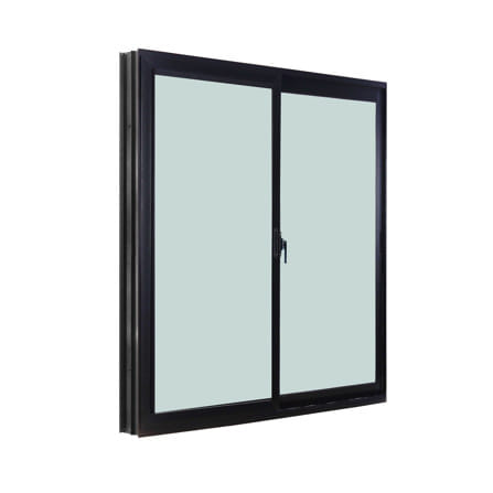 หน้าต่างบานเลื่อน อะลูมิเนียม S-S WINDOW ASIA ECO 100x100 ซม. สีดำ_1