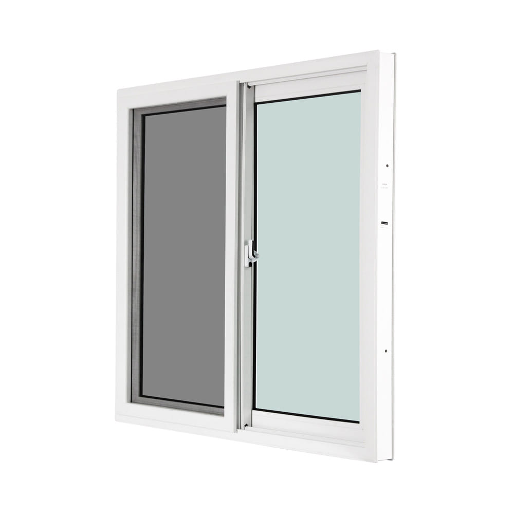 หน้าต่างบานเลื่อน UPVC S-S มุ้ง WINDOW ASIA ECO60 100x100 ซม. สีขาว