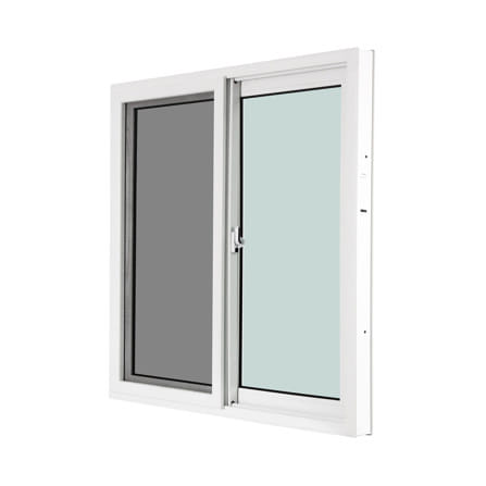 หน้าต่างบานเลื่อน UPVC S-S มุ้ง WINDOW ASIA ECO60 100x100 ซม. สีขาว_1