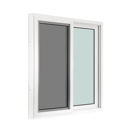 หน้าต่างบานเลื่อน UPVC S-S มุ้ง WINDOW ASIA ECO60 100x100 ซม. สีขาว_2