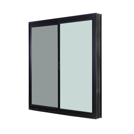 หน้าต่างบานเลื่อน อะลูมิเนียม S-S มุ้ง WINDOW ASIA ECO 100x100 ซม. สีดำ_1