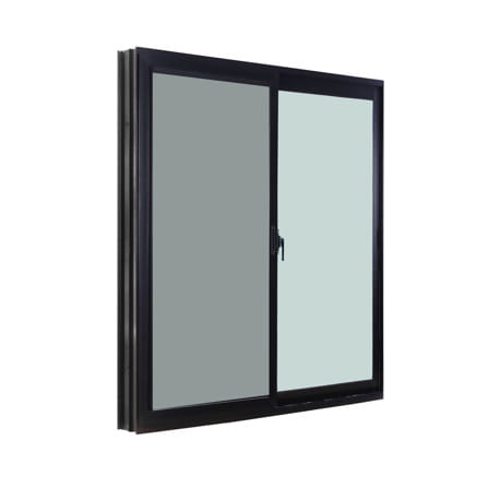 หน้าต่างบานเลื่อน อะลูมิเนียม S-S มุ้ง WINDOW ASIA ECO 100x100 ซม. สีดำ_2