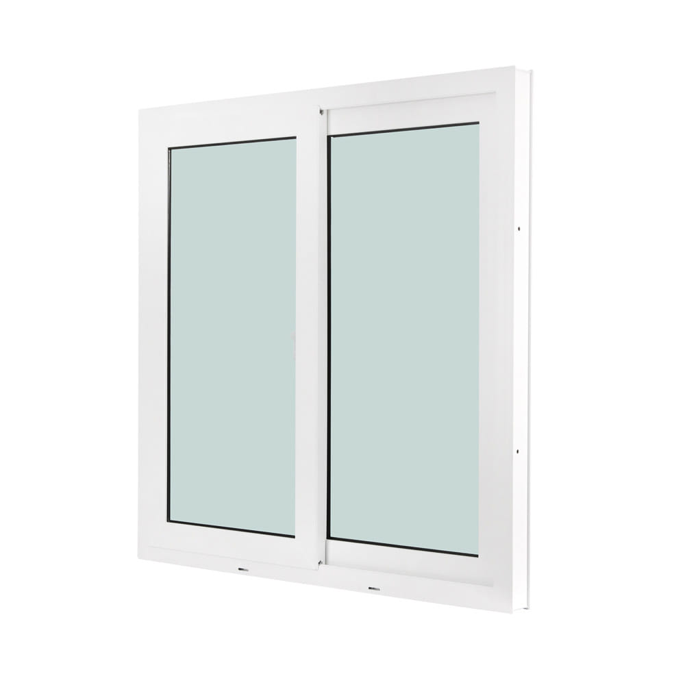หน้าต่างบานเลื่อน UPVC S-S WINDOW ASIA ECO60 100x100 ซม. สีขาว
