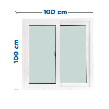 หน้าต่างบานเลื่อน UPVC S-S WINDOW ASIA ECO60 100x1...