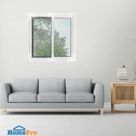 หน้าต่างบานเลื่อน UPVC S-S WINDOW ASIA ECO60 100x100 ซม. สีขาว_4