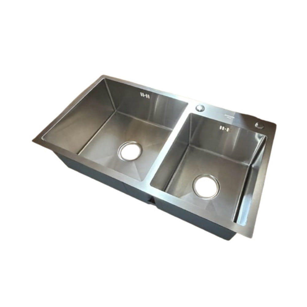 ซิงค์ฝัง 2 หลุม S-FLO P2184 SF-304 8245 สีเงิน