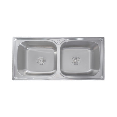 ซิงค์ฝัง 2 หลุม AXIA PP 2B100 SV สีเงิน_0