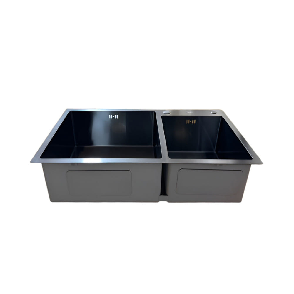 ซิงค์ฝัง 2 หลุม S-FLO P2206 SF-304 8245B สีดำ