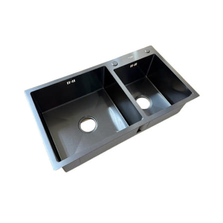 ซิงค์ฝัง 2 หลุม S-FLO P2206 SF-304 8245B สีดำ_1