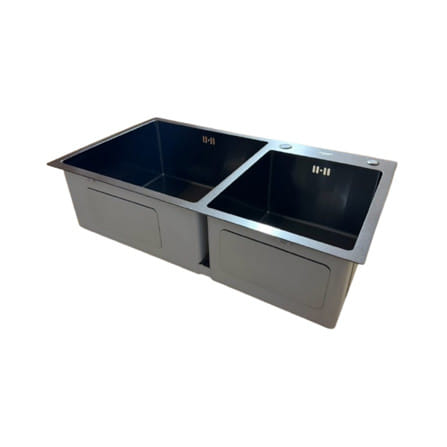 ซิงค์ฝัง 2 หลุม S-FLO P2206 SF-304 8245B สีดำ_2