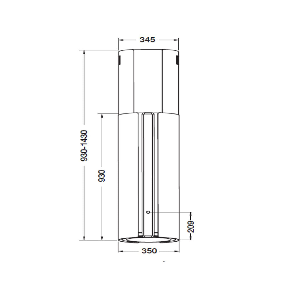 เครื่องดูดควันกลางห้อง HAFELE BONARIA 495.38.388 35 ซม.