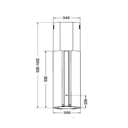 เครื่องดูดควันกลางห้อง HAFELE BONARIA 495.38.388 35 ซม._2