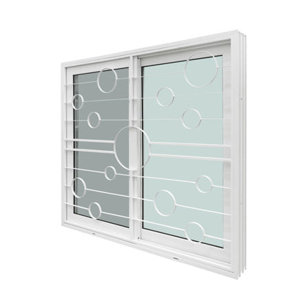 หน้าต่างบานเลื่อน UPVC S-S เหล็กดัด มุ้ง WINDOW ASIA ลายบอลลูน 120x110 ซม. สีขาว_1