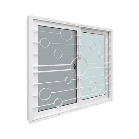 หน้าต่างบานเลื่อน UPVC S-S เหล็กดัด มุ้ง WINDOW ASIA ลายบอลลูน 120x110 ซม. สีขาว_2