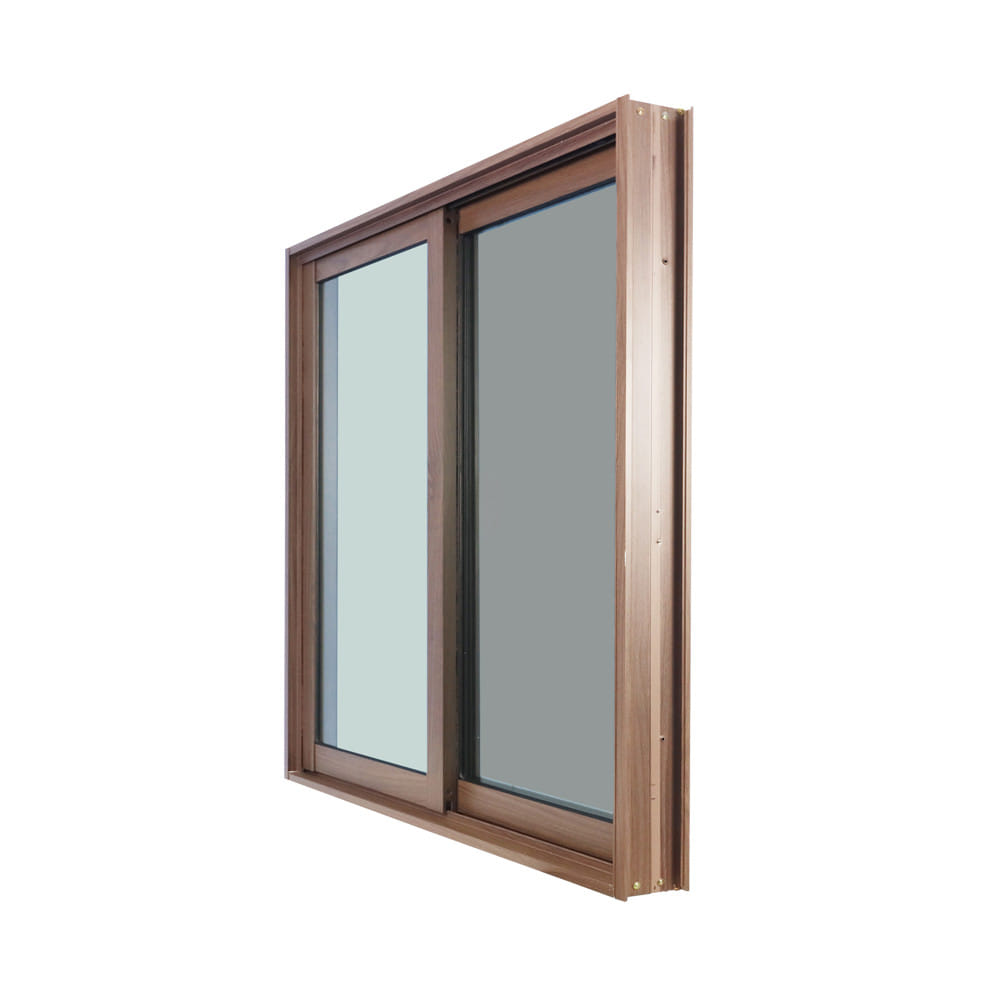 หน้าต่างบานเลื่อน อะลูมิเนียม S-S มุ้ง WINDOW ASIA F10 120x110 ซม. สีน้ำตาลลายไม้
