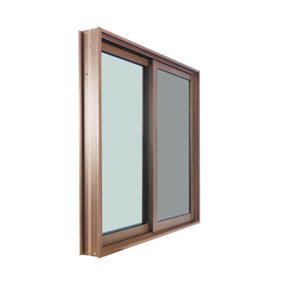 หน้าต่างบานเลื่อน อะลูมิเนียม S-S มุ้ง WINDOW ASIA F10 120x110 ซม. สีน้ำตาลลายไม้