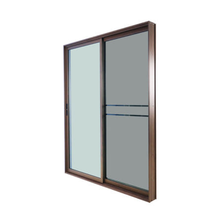 ประตูบานเลื่อน อะลูมิเนียม S-S มุ้ง WINDOW ASIA F10 200x205 ซม. สีน้ำตาลลายไม้_1