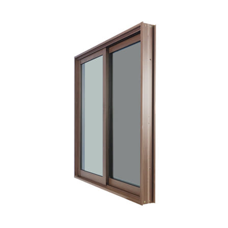 หน้าต่างบานเลื่อน อะลูมิเนียม S-S มุ้ง WINDOW ASIA 100x110 ซม. สีน้ำตาลลายไม้_1