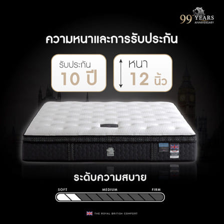 ที่นอนพ็อกเก็ตสปริง 5 ฟุต DUNLOPILLO SOVEREIGN (พร้อมชุดเครื่องนอน 11 ชิ้น)_19
