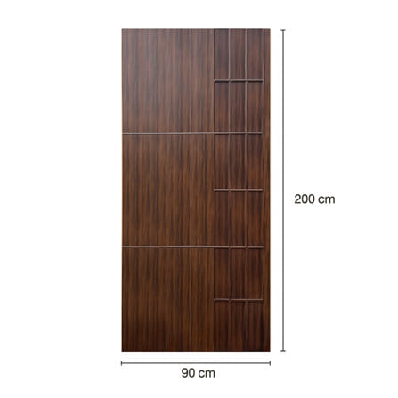 ประตูภายในโพลีสไตรีน ไม่เจาะลูกบิด LINEDEKOR AQUA 90x200 ซม. สีโอ๊ค_3
