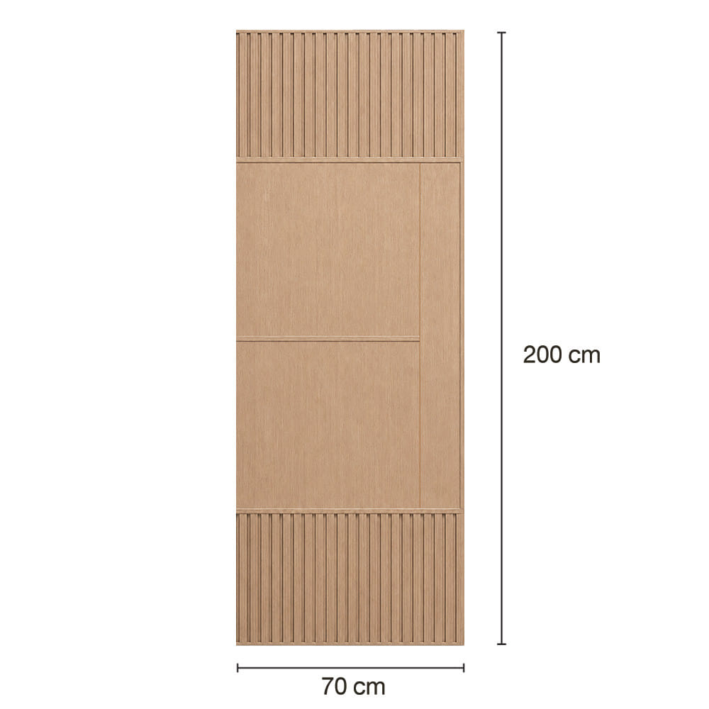 ประตูภายในโพลีสไตรีน ไม่เจาะลูกบิด LINEDEKOR SAND 70x200 ซม. สีบีชด้าน