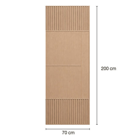 ประตูภายในโพลีสไตรีน ไม่เจาะลูกบิด LINEDEKOR SAND 70x200 ซม. สีบีชด้าน_3