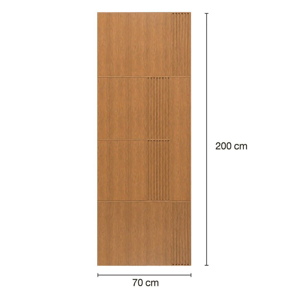 ประตูภายในโพลีสไตรีน ไม่เจาะลูกบิด LINEDEKOR PALM 70x200 ซม. สีสักด้าน
