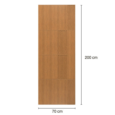 ประตูภายในโพลีสไตรีน ไม่เจาะลูกบิด LINEDEKOR PALM 70x200 ซม. สีสักด้าน_3