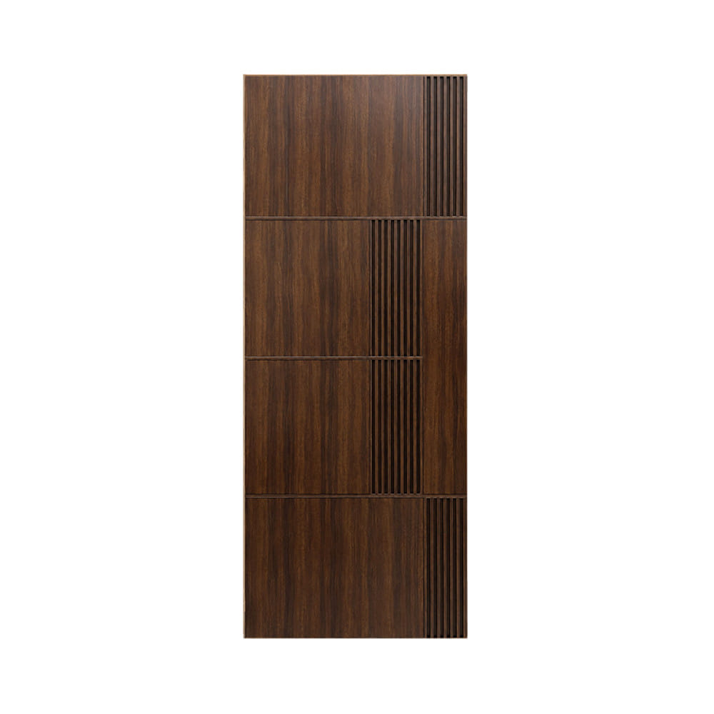 ประตูภายในโพลีสไตรีน ไม่เจาะลูกบิด LINEDEKOR PALM 90x200 ซม. สีโอ๊ค