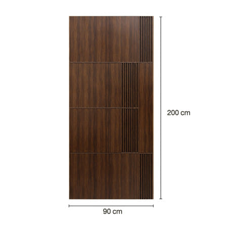 ประตูภายในโพลีสไตรีน ไม่เจาะลูกบิด LINEDEKOR PALM 90x200 ซม. สีโอ๊ค_3